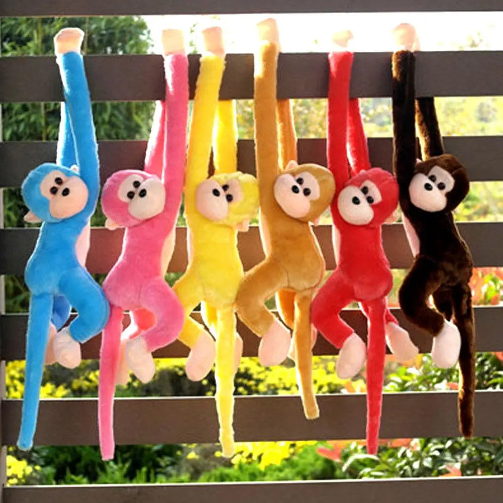 Plush Monkey Toy Stuffed Animal Cute Long Arm Tail Monkey Plush Toy Long Hands Monkey Mascot Room Curtain Decor Kids Toys Qme