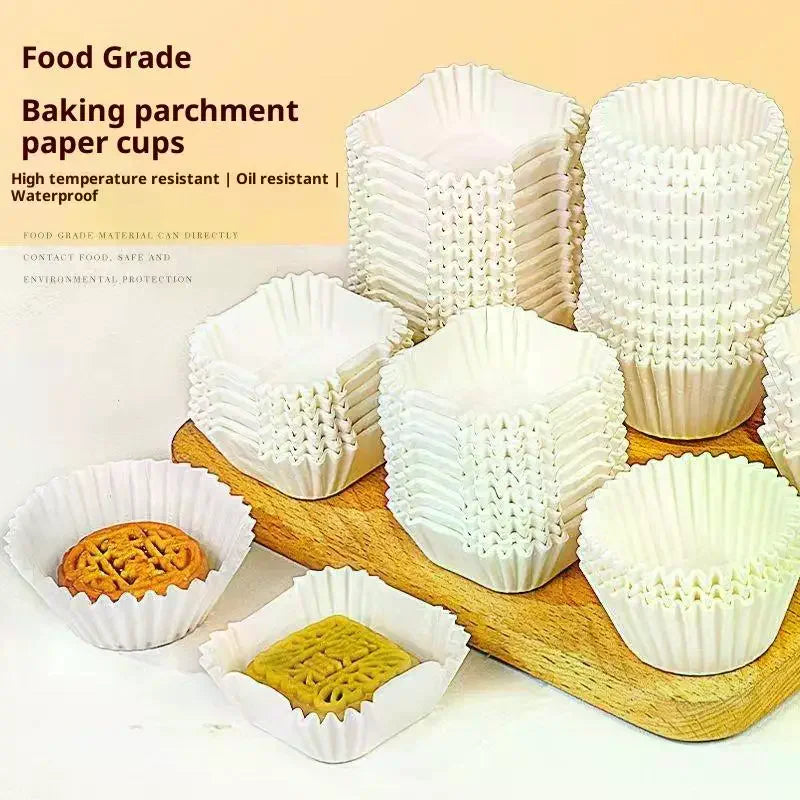 100/250Pcs Paper Holder Square Paper Liner Medium Size 45/50/55/62mm Paper Tray Oil Proof Cup Qme