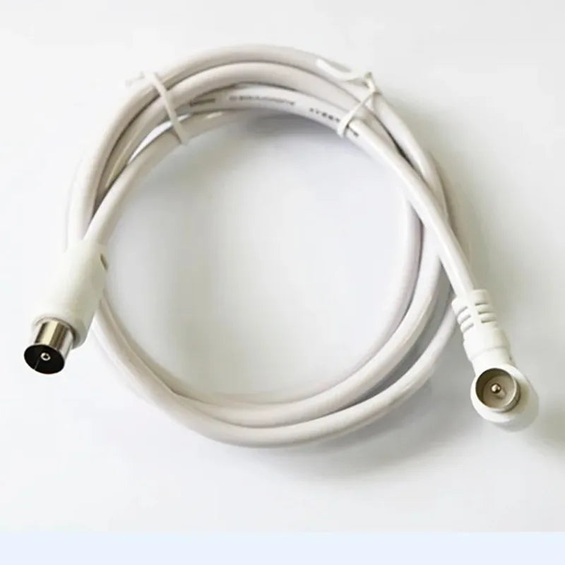 1PCS RF Coaxial Cable Double Male Plug TV Antenna Cable HD Signal Wire for TV Qme