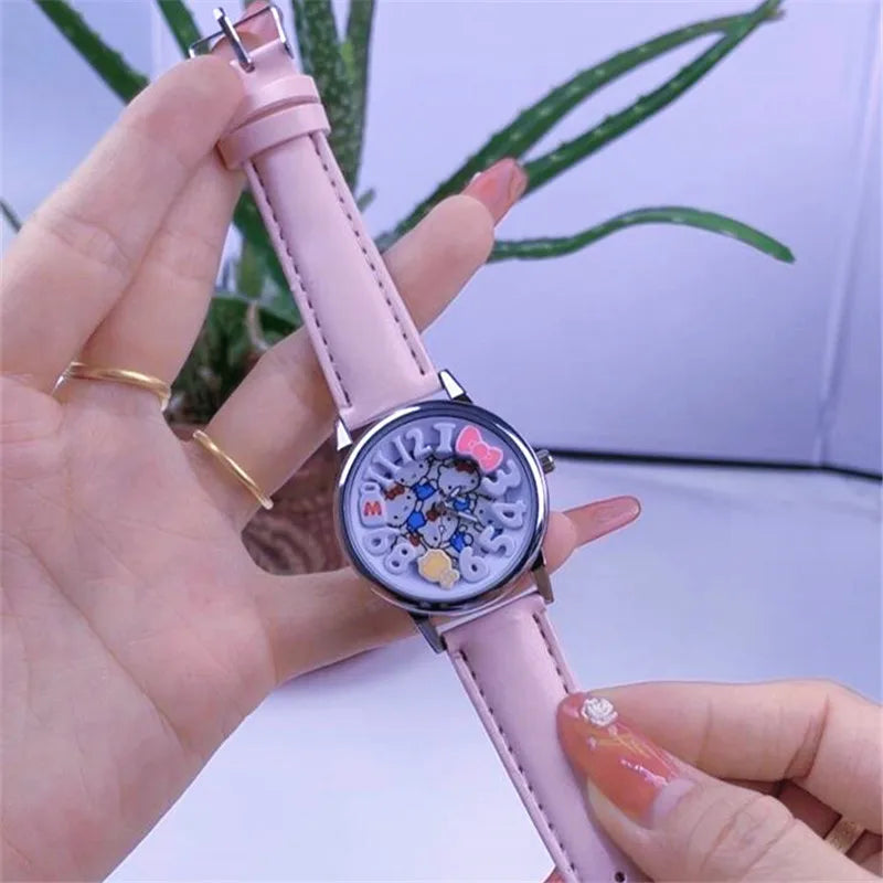 Hello Kitty Cartoon Watch Stylish Watches for Students Cute and Unique Birthday Gifts for Couples Qme 3