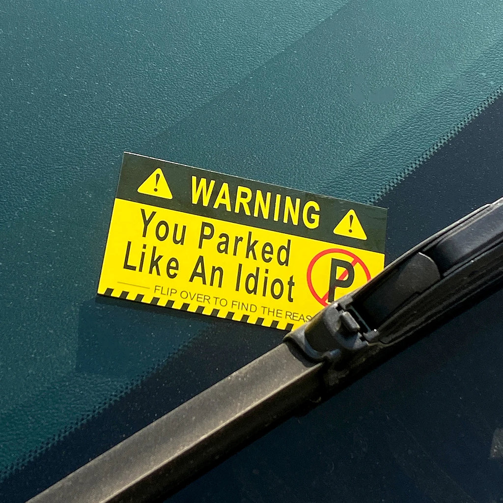 50 Pieces Bad Parking Cards You Parked Like an Idiot Funny Cardboard Parking Violation Cards with Multiple Violation Reasons Qme