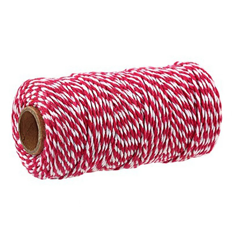 2mm Thick Butchers String Cotton Twine Meat Prep Trussing Turkey Barbecue Strings Meat Sausage Tie Rope Cord 100 Meters Qme Red
