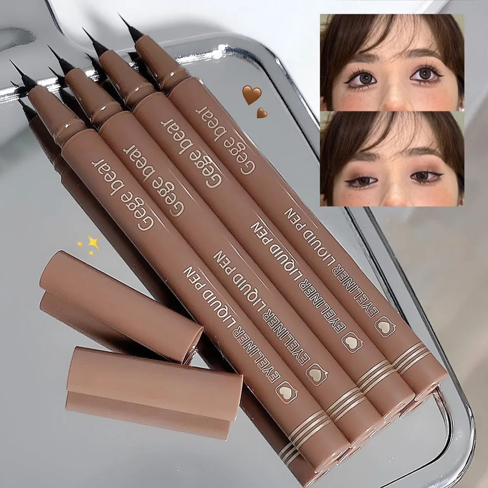 Gege Bear Liquid Eyeliner Pen Waterproof, Smudge-proof, Fast and Precise Makeup, Quick and Smooth Drying Qme