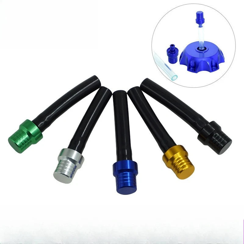 1pc/2Pcs Motorcycle Gas Fuel Cap, Single Way Valves Vent Breather Hoses Tubes Motocross ATV Quad Dirt Pit Bike Scooter Offroad Qme