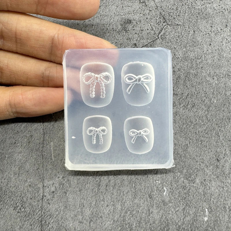 3D Silicone Transparent Nail Mold Lotus Leaves Nails Carving Mold Template DIY Nail Art Decoration Manicure Design Tools Qme style 11
