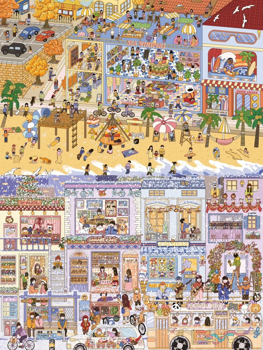 Taro Puree Mini Boxes Series 3D Miniature Scene Stickers Layered Diorama Decals for Journal Scrapbooking Craft DIY Stress Relief Qme