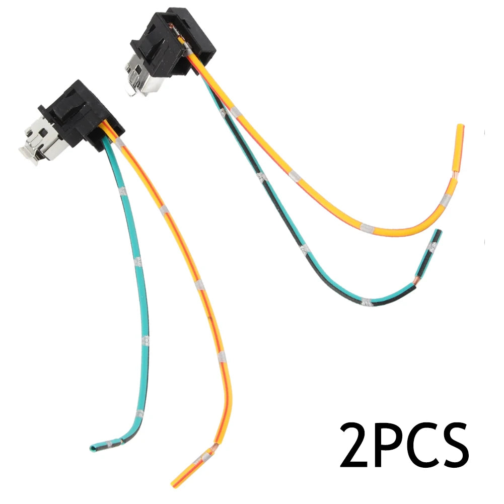 2Pcs Headlight Lamp Bulb Socket Wire Headlight Lamp Bulb Wiring Harness Connector Socket Extension Wiring Harness for H1 Bulb Qme Default Title