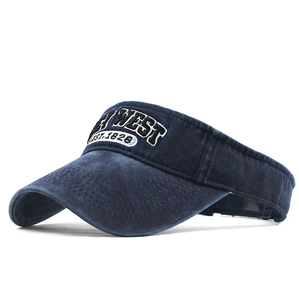 Unisex Embroidery Empty Top Baseball Caps Outdoor Adjustable Casual Hip Hop Hat Ball Sports Running Climbing Sunscreen Hat Qme Navy Adjustable
