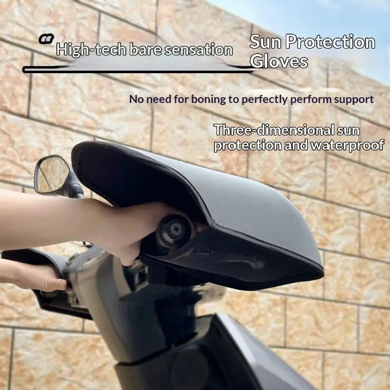 Electric Vehicle Waterproof Handlebar Muffs Motorcycle Gloves Sun Qme