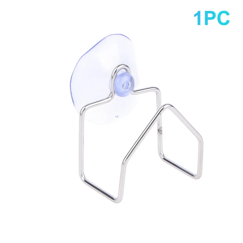 1/2/3Pcs Stainless Steel Drain Rack Suction Cup Cleaning Cloth Shelf Dish Drainer Sponge Holder Sink Kitchen Organizer Qme 1Pcs