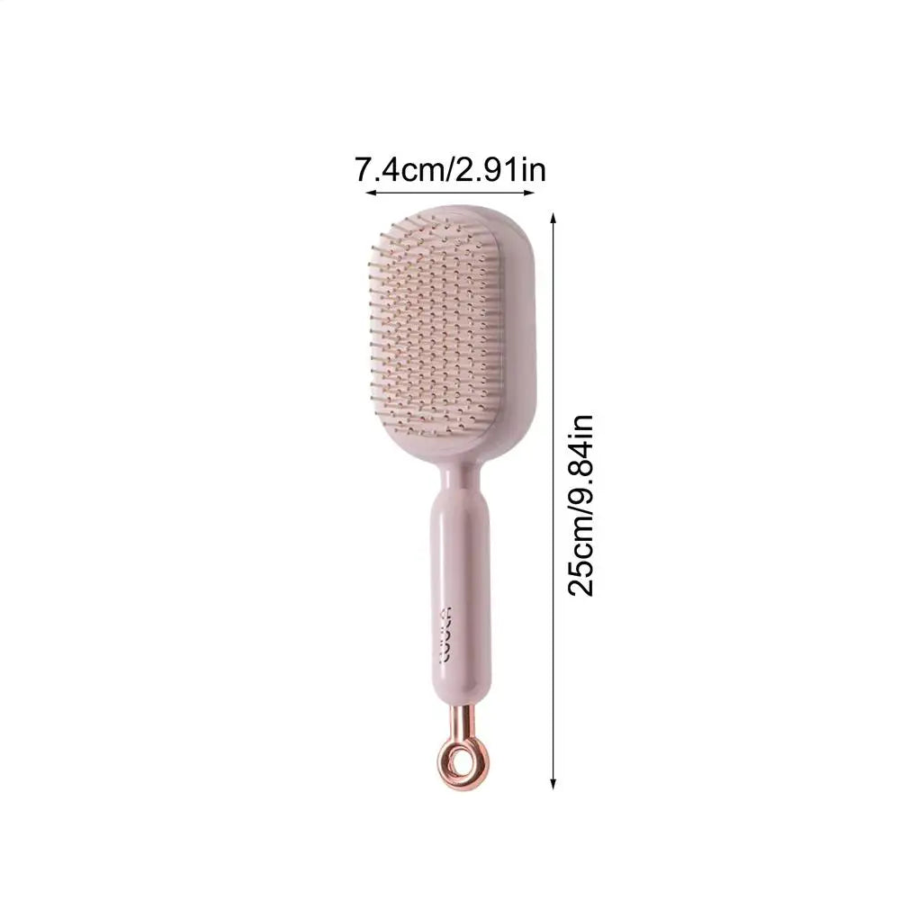 Hair Massage Air Cushion Comb Brush Scalp Hairbrush Detangle Anti Static Salon SPA Hairdressing Comb Retractable Hair Brush Qme China Mainland Pinkk