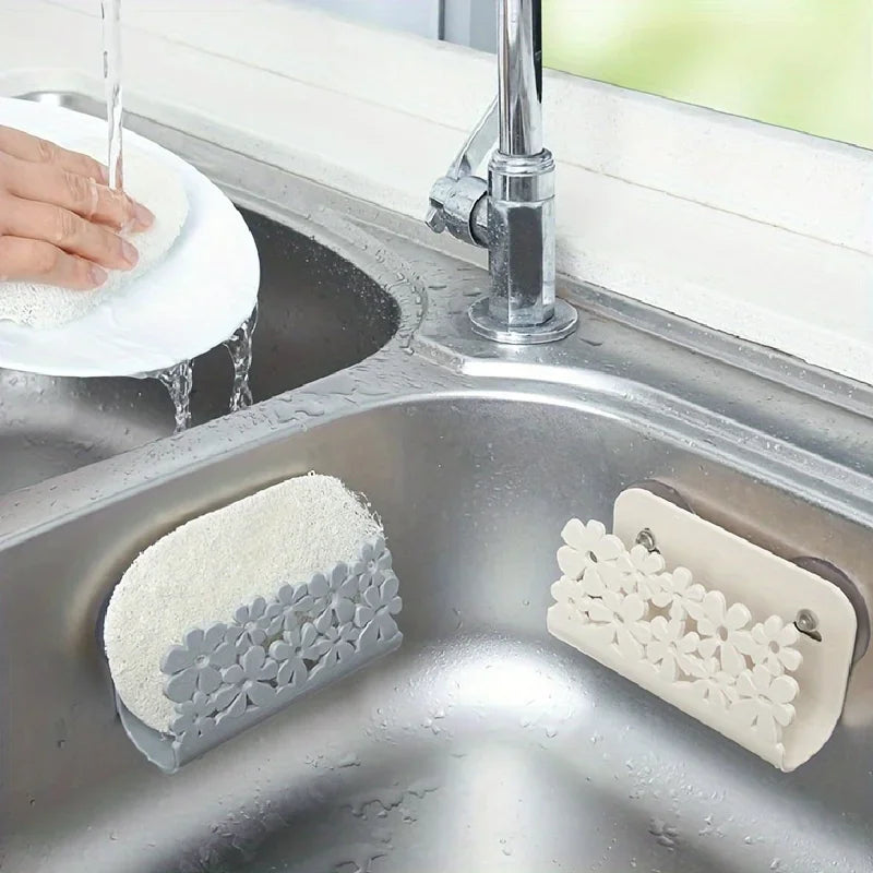 1pc Easy to Install Multipurpose Sink Caddy with Sponge Holder for Kitchen Sink Organize and Store Kitchen Essentials with Ease Qme