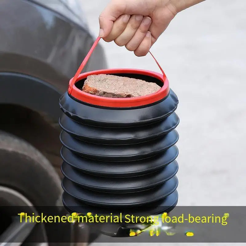 Car Trash Can Vehicle Garbage Bag Multifunctional Foldable Retractable Storage Bucket Portable Creative Storage Bucket Qme