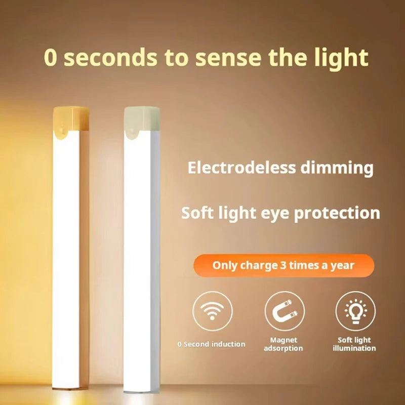 Wireless Rechargeable LED Motion Sensor Cabinet Light Ideal Closet Qme