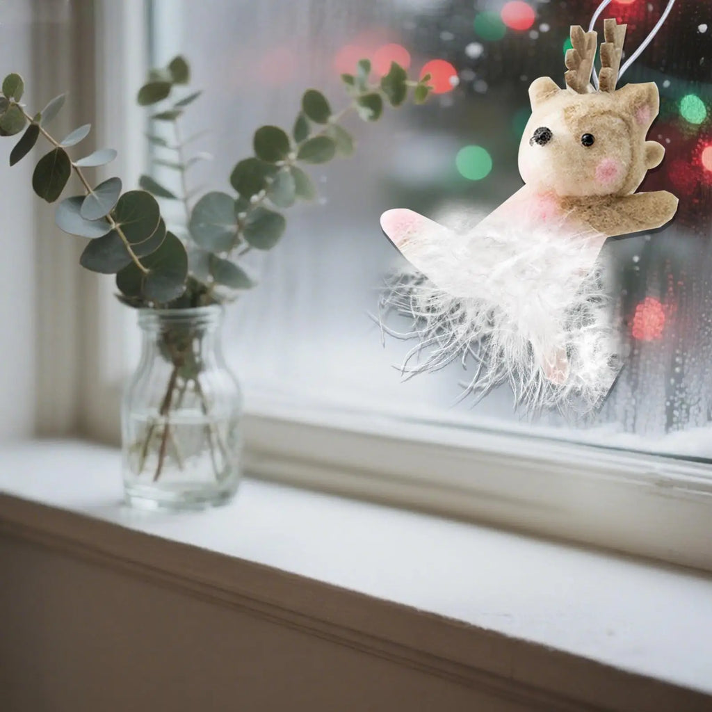 Christmas Ornaments Animals Felt Animal Ornament Festive Craft Qme