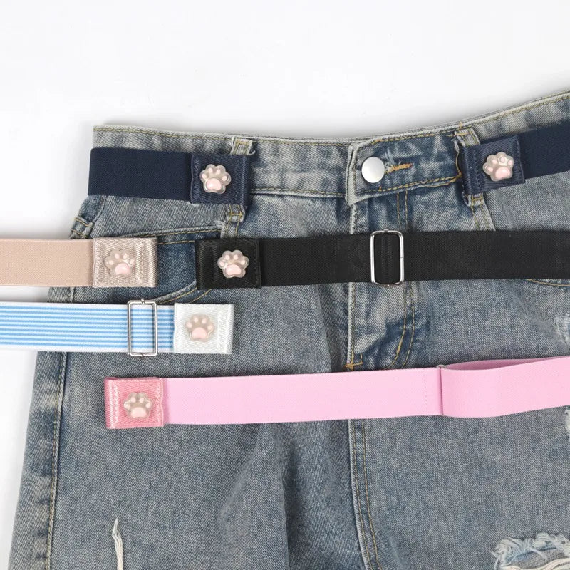 Traceless Invisible Belt Adjustable Elastic Waist Band Buckle-Free Belts for Women Quality Jeans Pants No Buckle Easy To Wear Qme