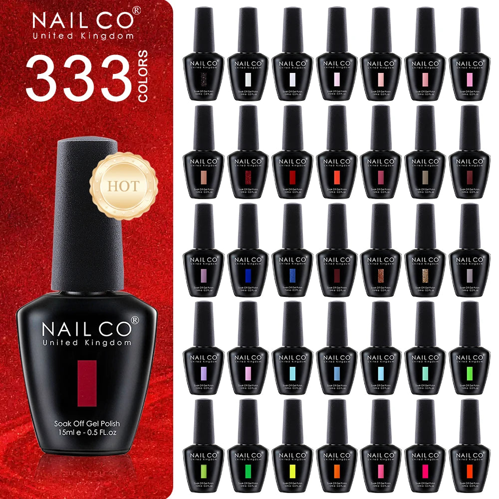 Nailco Jelly Gel Nail Polish Transparent Varnishes 44 Colors Red Pink Qme