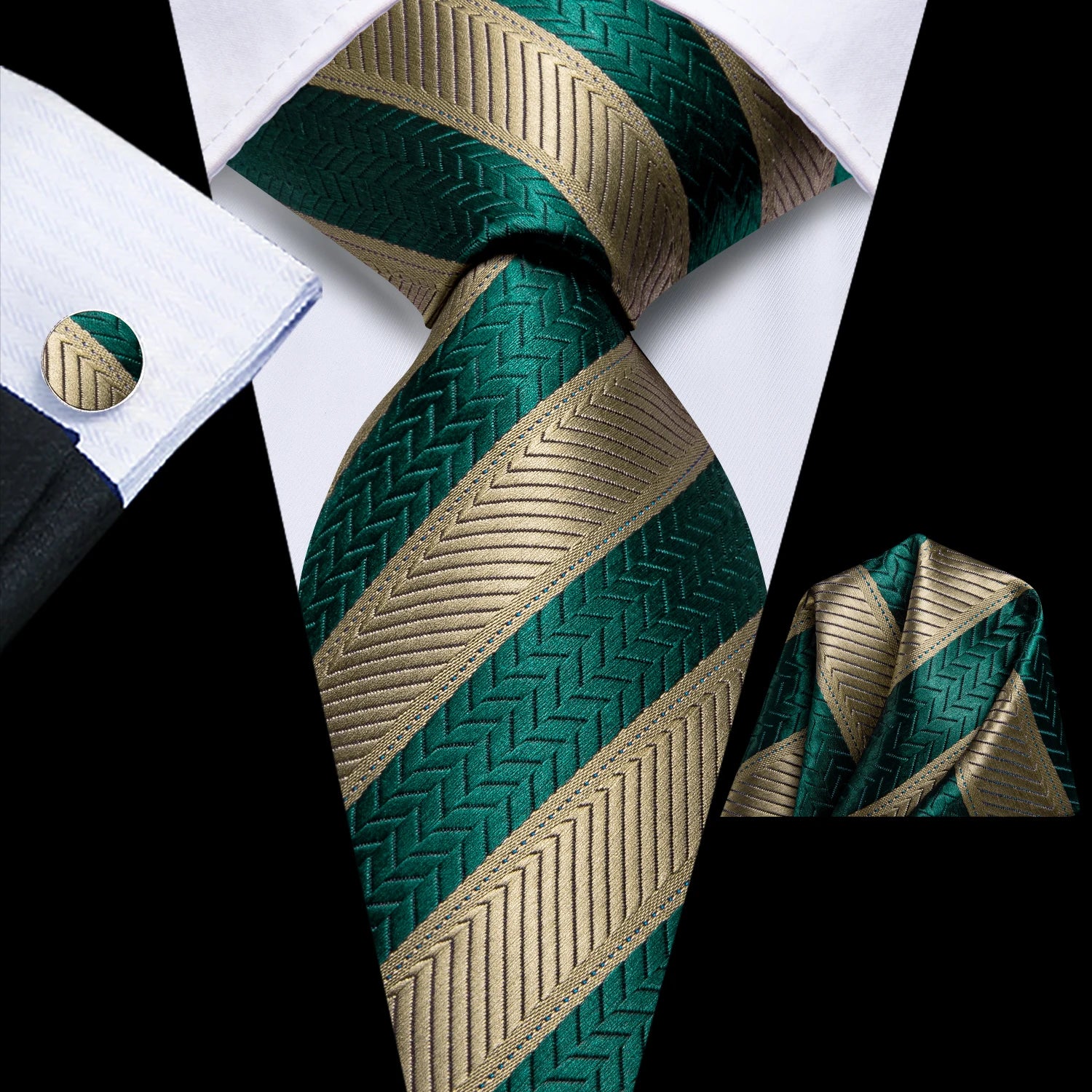 Hi-tie Psialey Black Gold Silk Elegant Tie Men Groom Wedding Necktie Qme LDSN3934