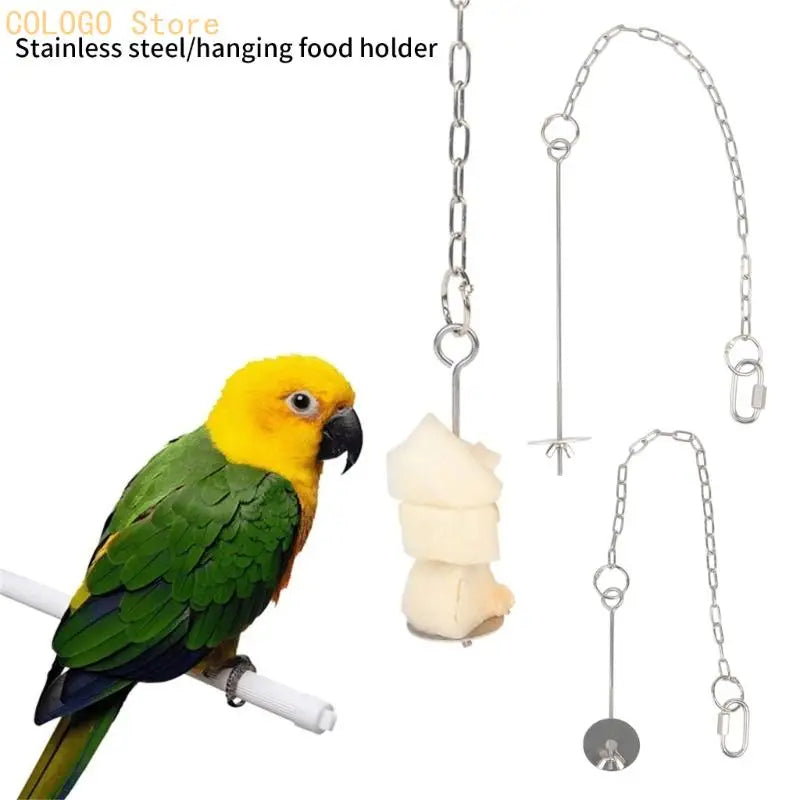 Vegetable Skewer Feeders Poultry Hanging Stainless Steel Adjustable Qme