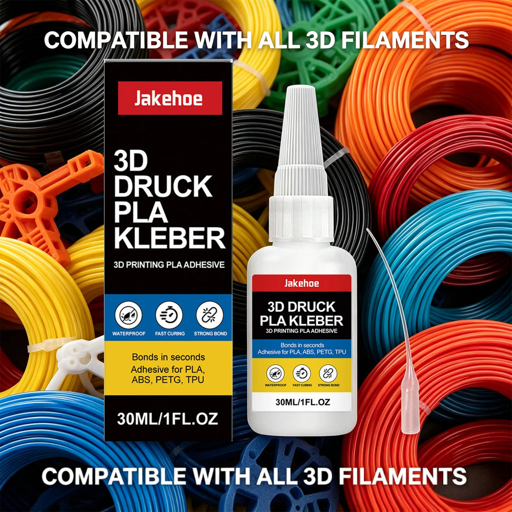 3D Printing Adhesive Waterproof Fast Curing Strong Bond Sturdy Durable Non-irritating Easy to Use Suitable for Various Materials Qme