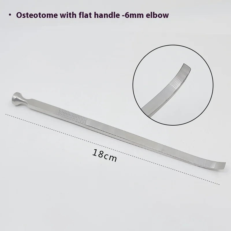 Stainless Steel Flat-handle Bone Chisel Dental Nasal Orthopedic Qme h