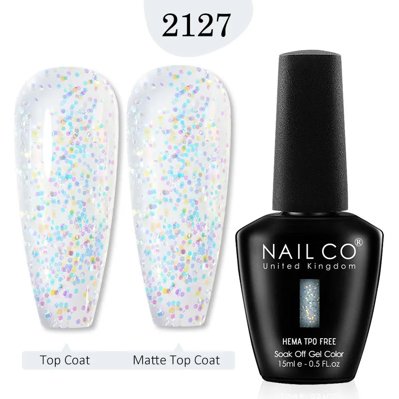 NAILCO Glitter Reflective Series Gel Nail Polish Nails Art Semi