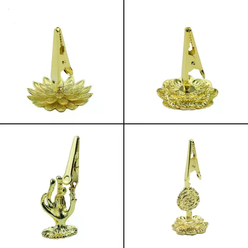 1/4PCS Incense Stick Holder Mini Lotus Fragrance Clip - Incense Burner Cones Censer Teahouse Sandalwood Coil Home Decor Qme