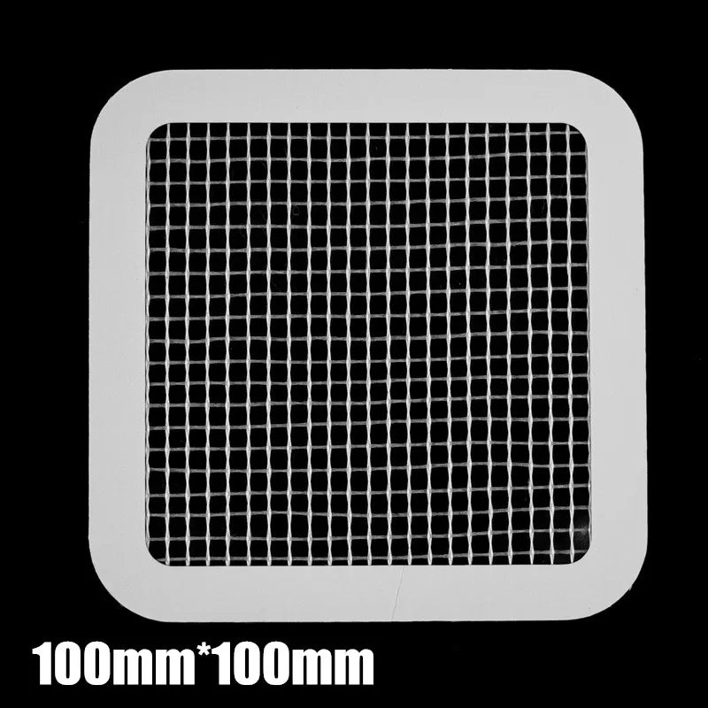 20pcs Disposable Shower Drain Hair Catcher Cover Bathroom Sewer Sink Drain Hair Strainer Stopper Bathtubs Mesh Filter Sticker Qme Square-100mm 20Pcs
