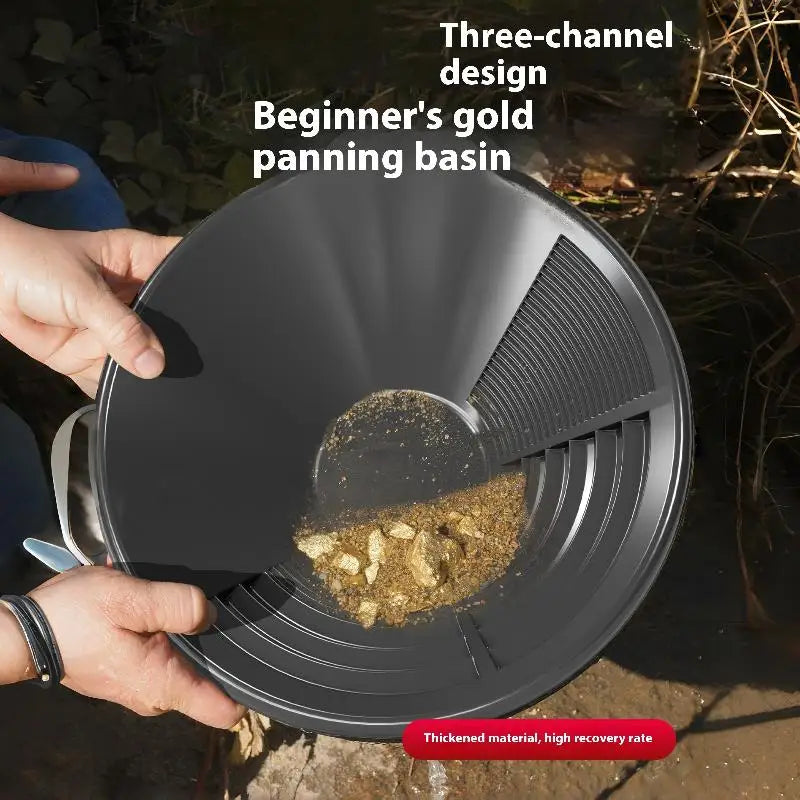 Riffle Design Gold Pan Washing 1 3 Perfect Outdoor Mining Metal Qme