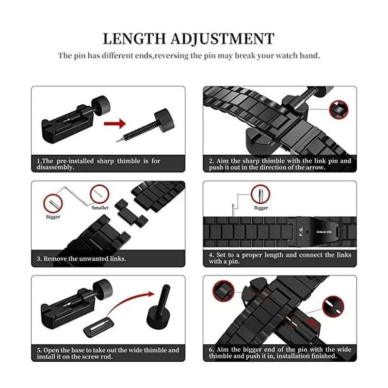 Metal Watch Repair Tool Adjusting Watch Strap Tool Link Pin Tool Remover Easy Bracelet with Watch Pin Band To Remover Adjust Qme