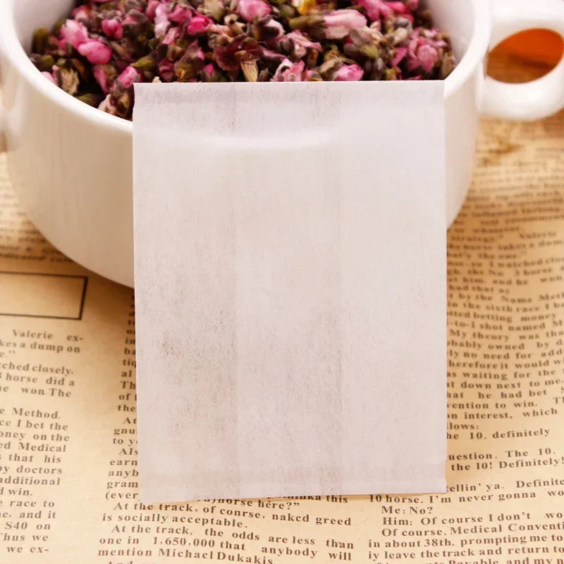 100/200/500 Pack Disposable Filter with Flip-Over Seal Empty Teabags Herb Loose Tea Bag Qme