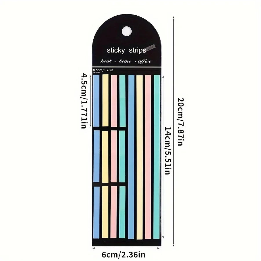 5pcs Clear Fluorescent Tape, Removable Fluorescent Strip for Annotated Books, Thin-page Marker Strip for Index Labels, Qme