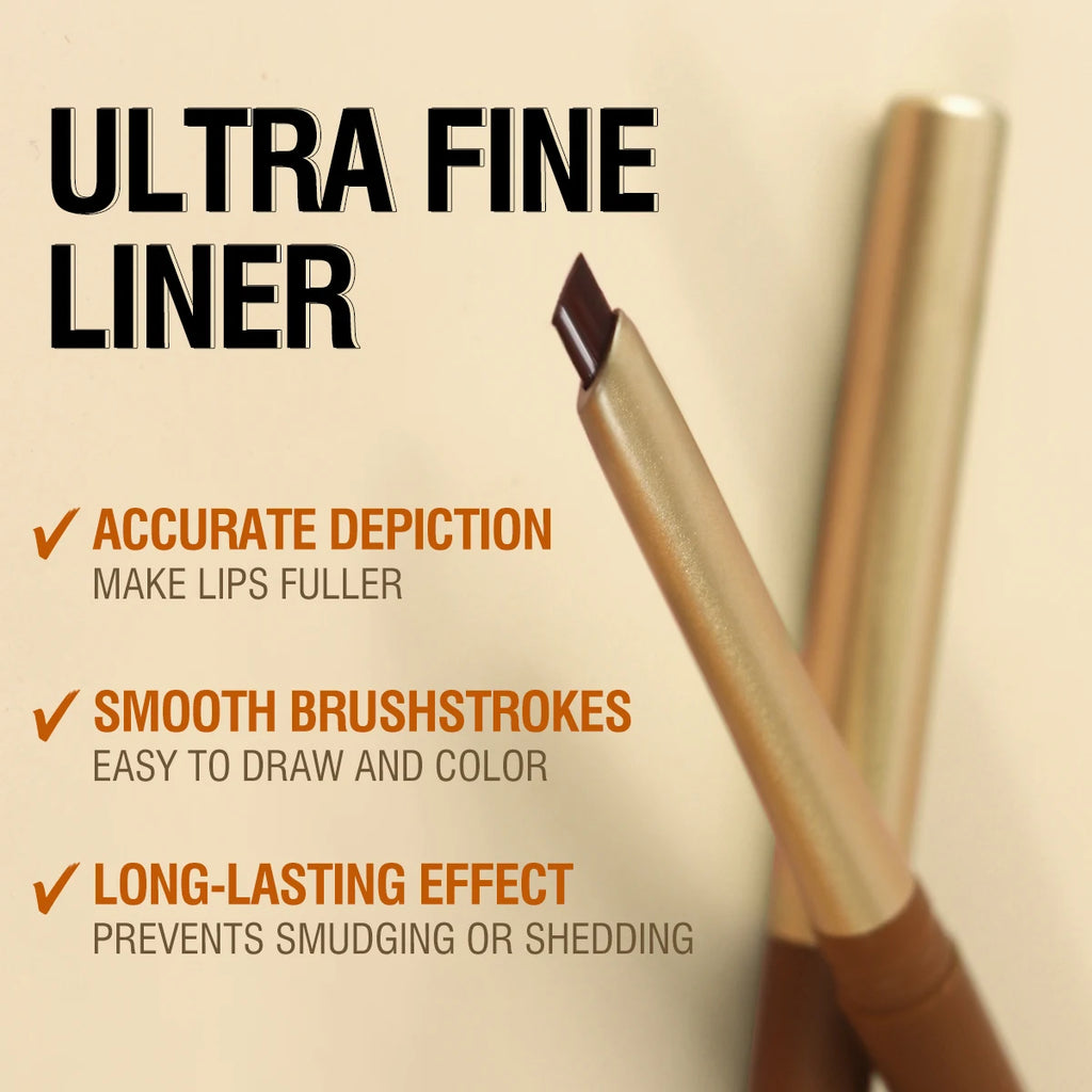 Matte 6-colors Lip Liner Pencil Bevel Design Nib Lip Contour Lipstick Nude Brown Lipstick Pencil Natural Lasting Lipliner Makeup Qme