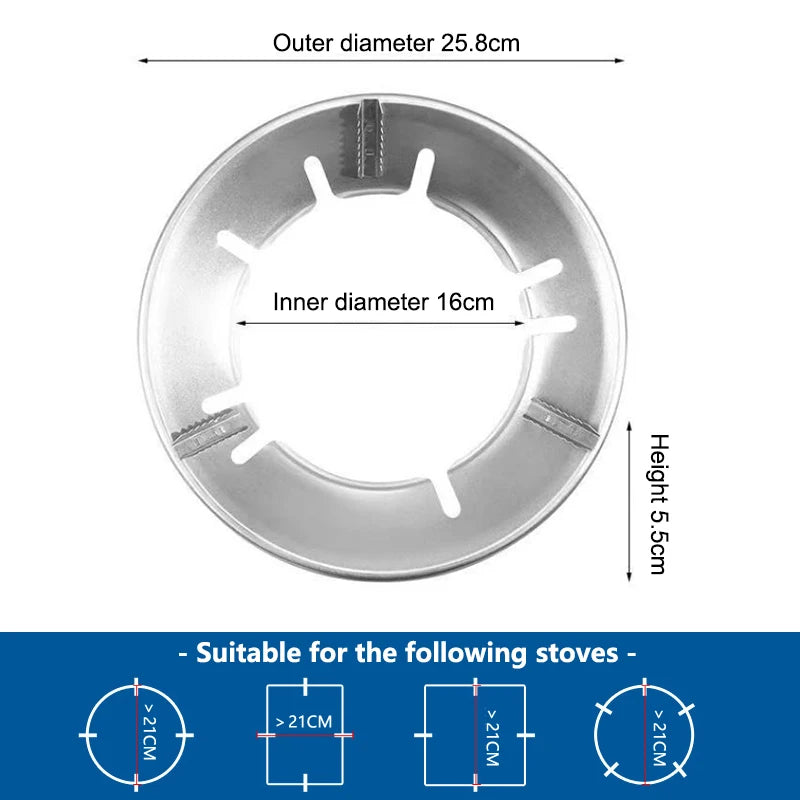 8-slot Eco Friendly Windproof Energy Saving Gas Stove Cover Gather Qme Silver