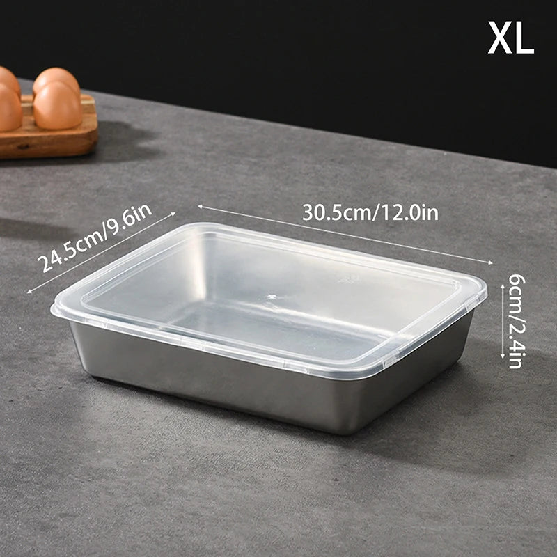 Stainless Steel Tiramisu Mold Cake Tray Shaping Container Lid Qme extra large