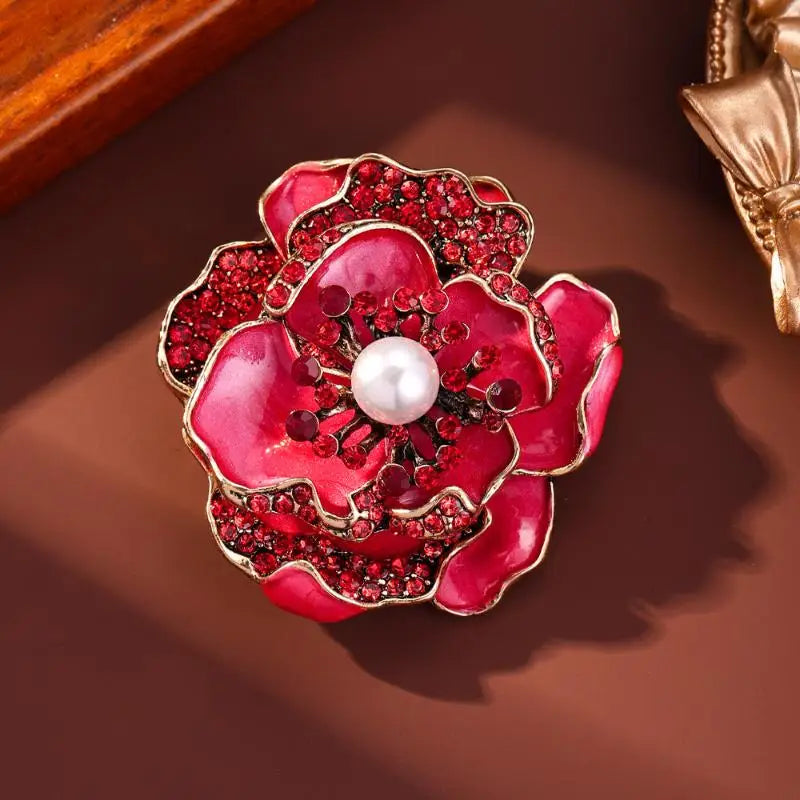 Flower Insert Brooch Metal Branch Pins For Brooches Fashion DIY Clothing Corsage With Insert Flowers Wearable Women Brooch Pins Qme style 7