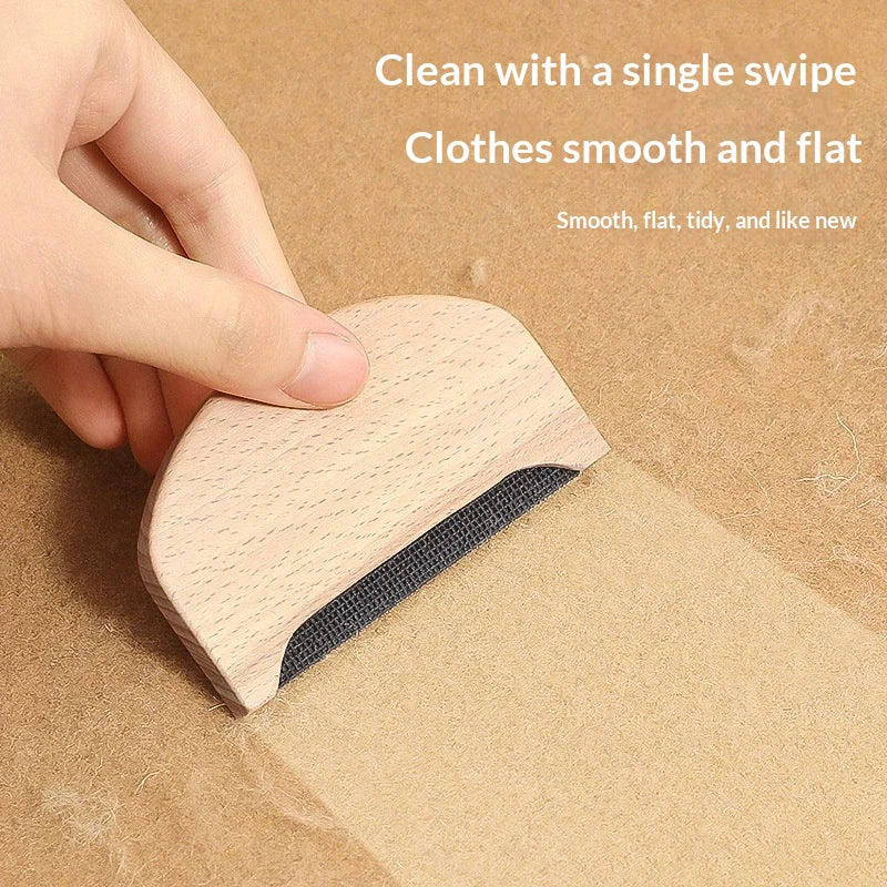 Portable Wooden Lint Trimmer Comb Shaver Epilator Sweater Clothes Qme