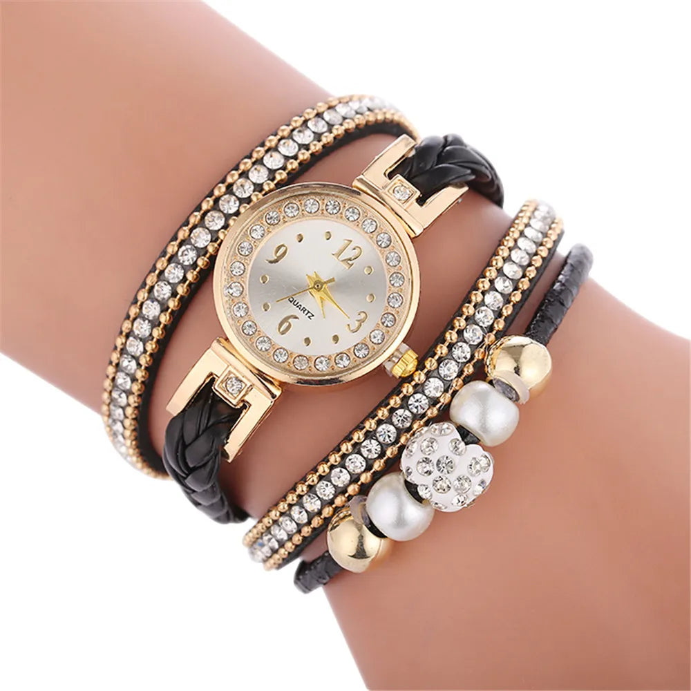 Relogio Bracelet Watches Women Wrap Around Fashion Bracelet Fashion Dress Ladies Womans Wrist Watches for Women Watch 2021 Qme
