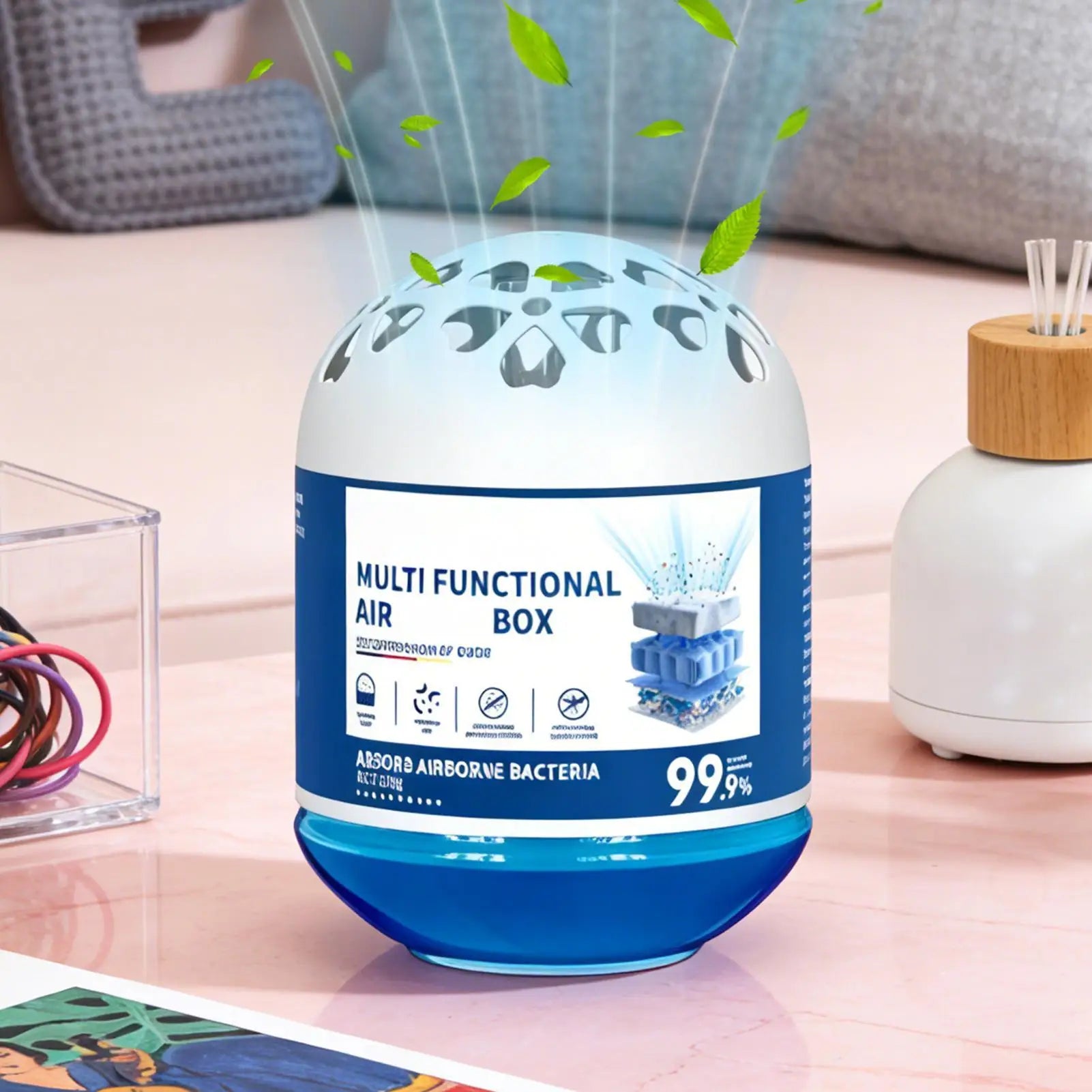 Air Purifiers for Bedroom 120g Plant-Based Cleaner Box Automatic Dust Remover No Electricity Required for Home Dorm Apartment Qme