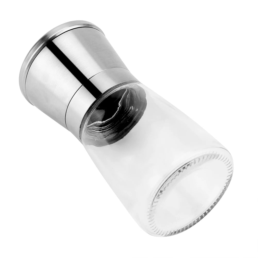 Stainless Steel Glass Manual Pepper Grinder Salt Pepper Mill Shaker for Kitchen Cooking Seasoning Tools Grinding Tool Qme
