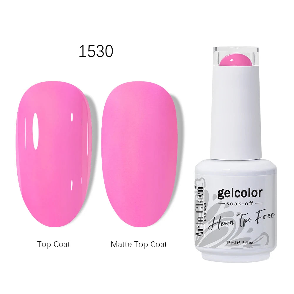 Arte Clavo HEMA TPO Gel Nail Polish Pink Series Semi Permanent Soak