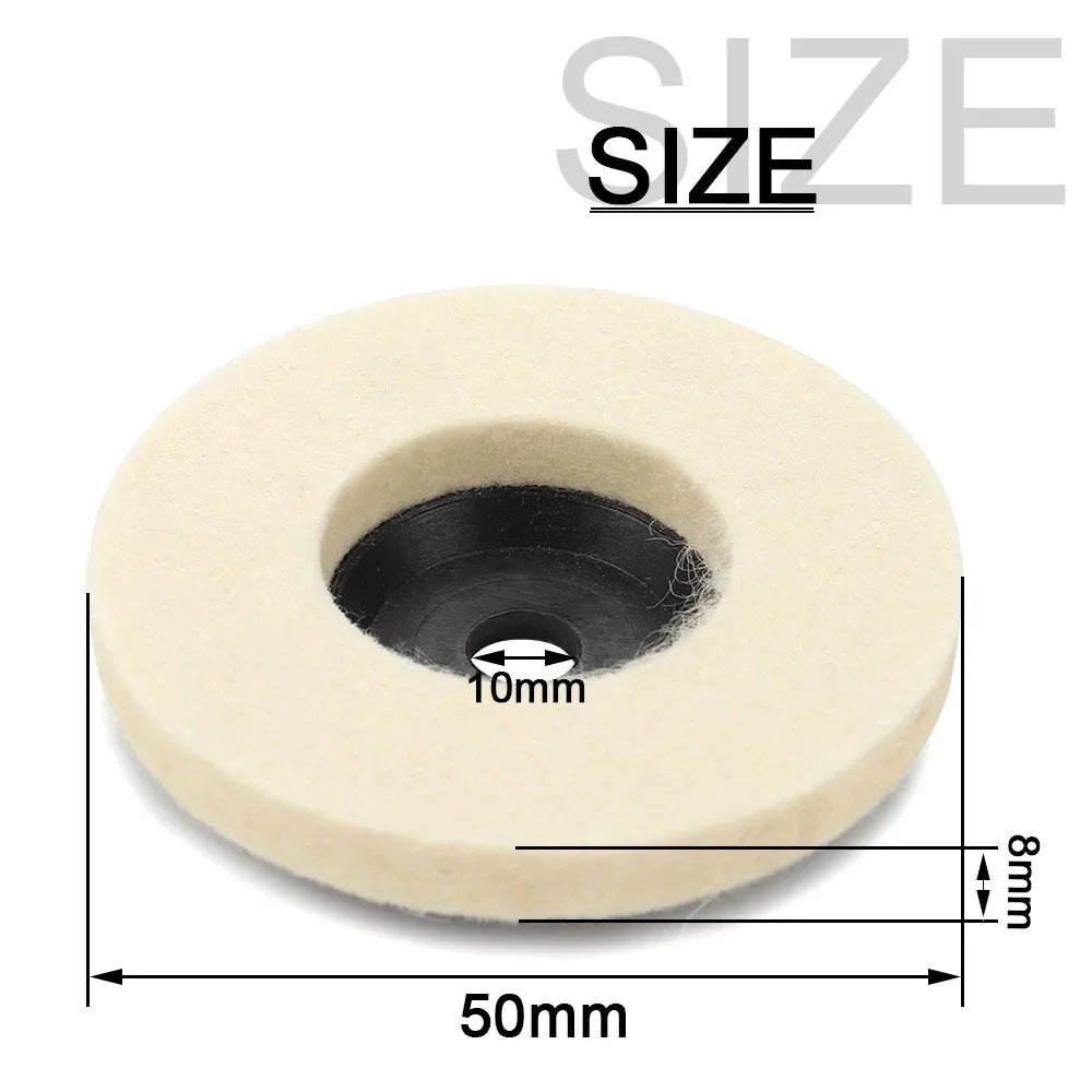 50mm/75mm Wool Polishing Wheel Polishing Pads Angle Grinder Wheel Felt Polishing Disc for Metal Marble Glass Ceramic 1PC Qme 2inch