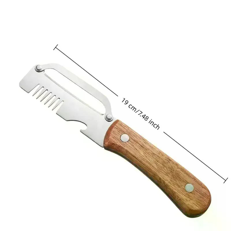 3-in-1 Serrated Peeling Knife Premium Vegetable Peeler Handle Bottle Qme