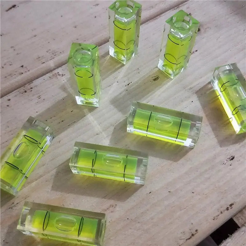 A02F-80Pcs Mini Bubble Spirit Level 10X10x29mm Square Levels For Wall Frames Art Displays Picture Hanging RV Tripod Measuring Qme