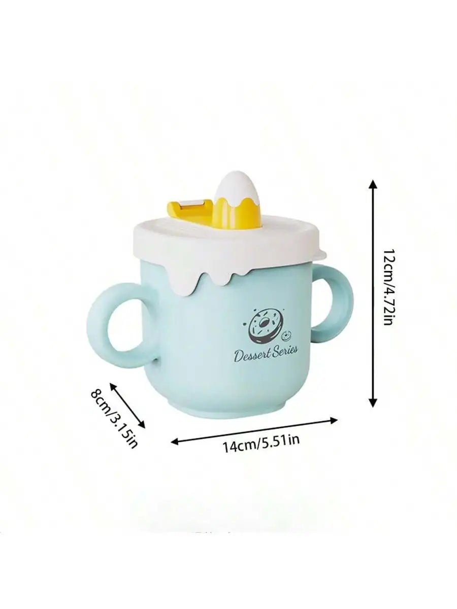 Milk Cup Handle Scale Double-layer Insulated Heat-resistant Straw Qme