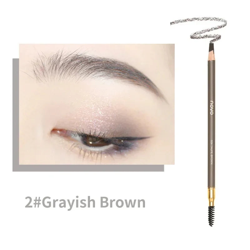 Eyebrow Pencil High Quality Pull Eyebrow Pencil Waterproof Hard Core Flat Head Pencil White Black Leather Makeup Pen Enhancers Qme Color-2