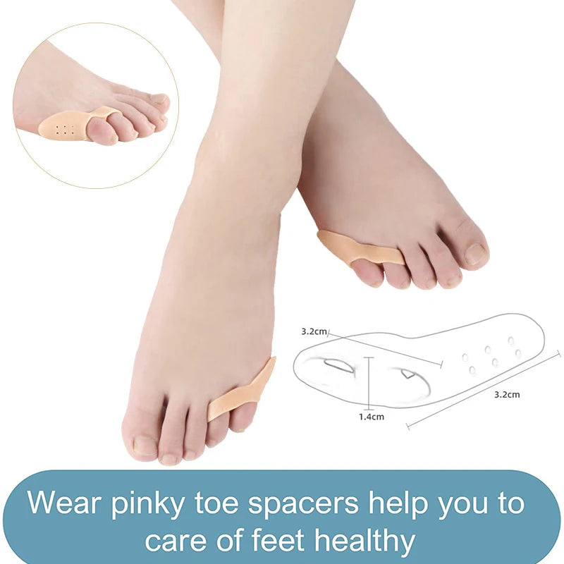 Gel Pinky Toe Separator Spacer Soft Little Guard Daily Foot Comfort Qme