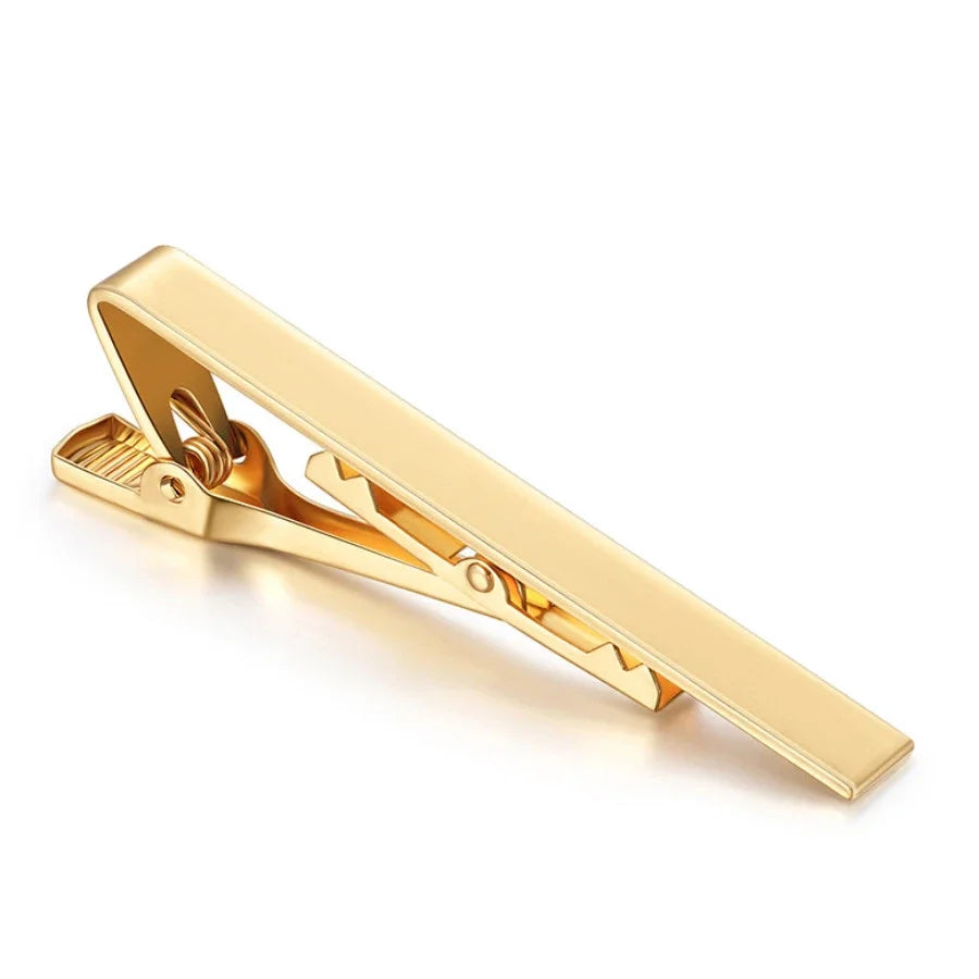 Tie Clip Fashion Ties Men Metal Tone Simple Bar Clasp Practical Qme Gd