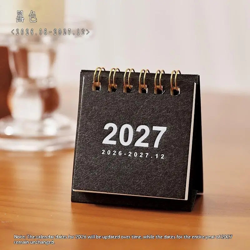 2027 Simple Creative Mini Desk Calendar Small Coil Desktop Planner Qme A8