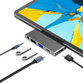 5 In1 Converter Travel Charger Power Adapter Socket Fireproof Plastic Converter Suitable for 18-20 IPad Pro Qme gray 5 in 1